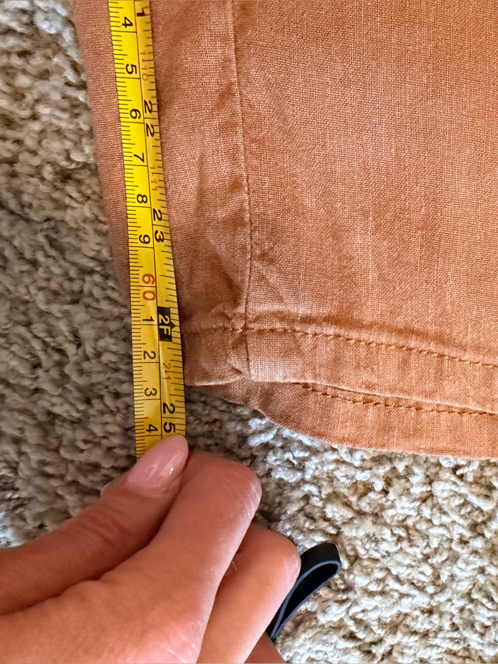 Kut from the Kloth Camel Brown Drawstring Linen Blend Pants - Picture 7 of 9